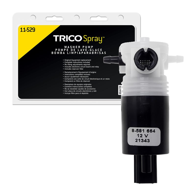 TRICO Spray Windshield Washer Pump (11-529) Fits Select Chrysler, Dodge, Ford, Jeep, Land Rover, and Lincoln Model Years - Image 1